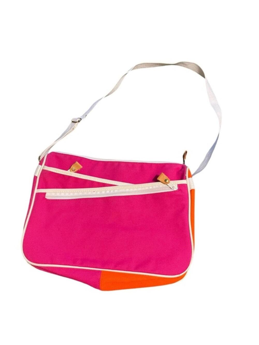 Vintage Jennifer Moore Y2K Pink Orange Colorblock Shoulder Crossbody Bag